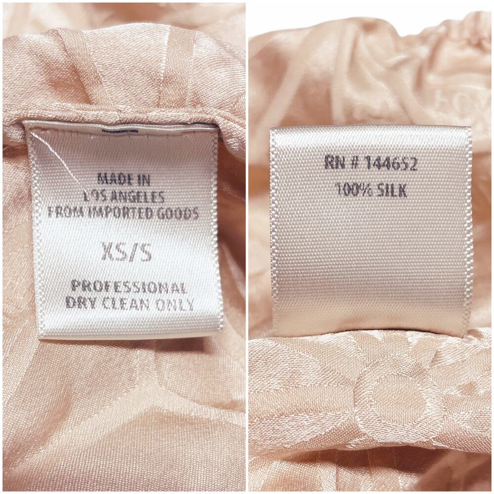 STONE COLD FOX Rumi Silk Off-The-Shoulder Cropped Blouse Dusty Rose Size XS/S - Picture 8 of 8